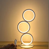 Dimming Table Lamp Intelligent Touch Ring Night Light Bedroom Simple Modern Living Room Lamp Monochrome Circle Desktable Lamp