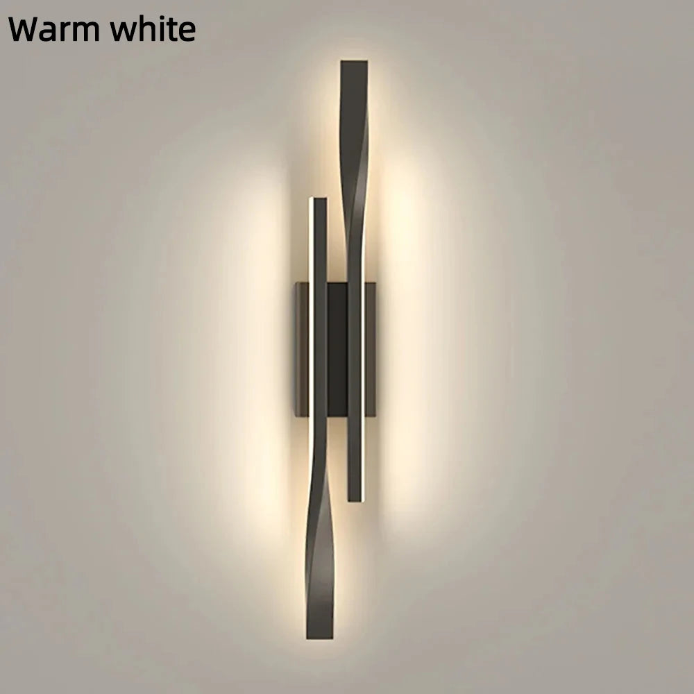 Long Strip Wall Lamp Light Luxury Creative Room Bedroom Bedside Lamp Simple Modern Nordic Living Room TV Wall Lamp