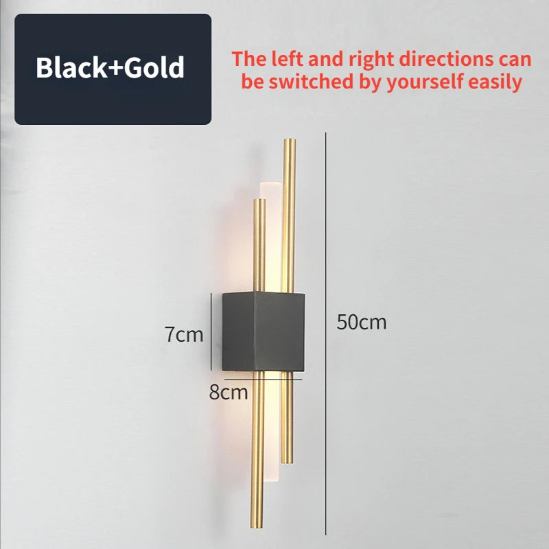 Led Wall Lamp for Bedroom Bedside Living Room Hallway Aisle Sconce Lighting Bathroom Decoration Background Lights Modern Nordic