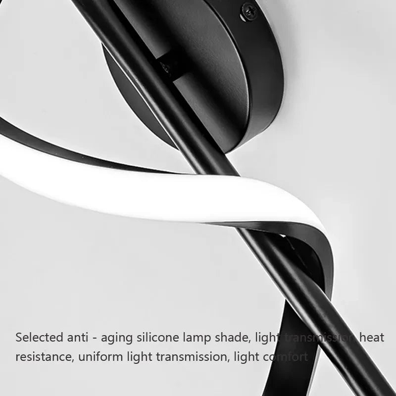 LED Wall Lamp Nordic Bedroom Bedside Minimalist Sconce Black White Gold Decorative Lighting Living Room Corridor Indoor Fixtures